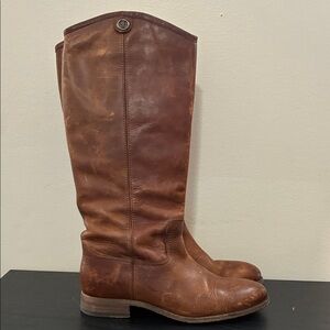 Frye Womens Melissa Button Boots Whiskey leather brown size 7.5